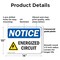 Signmission Energized Circuit OSHA Notice Sign, Plastic, 14in W x 10in L, 2PK OS-2PACK-NS-P-1014-L-12041 - alternate 6